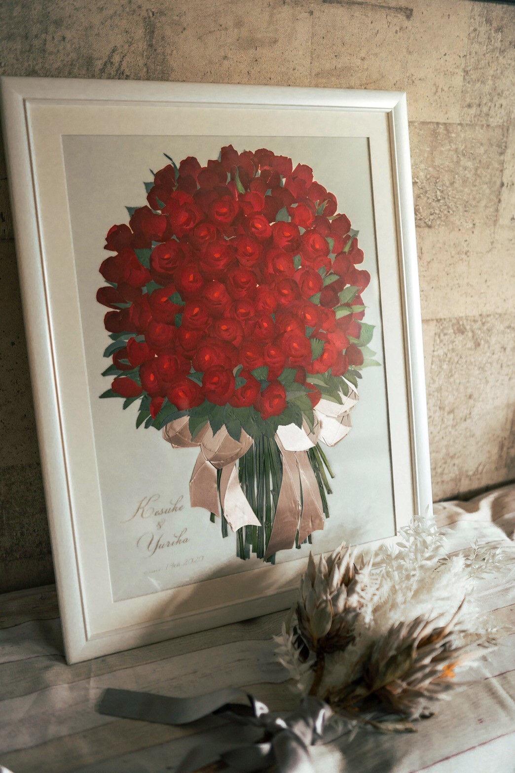 バラ 108本 押し花 108本押し花、制作続く♡ | re:fleur